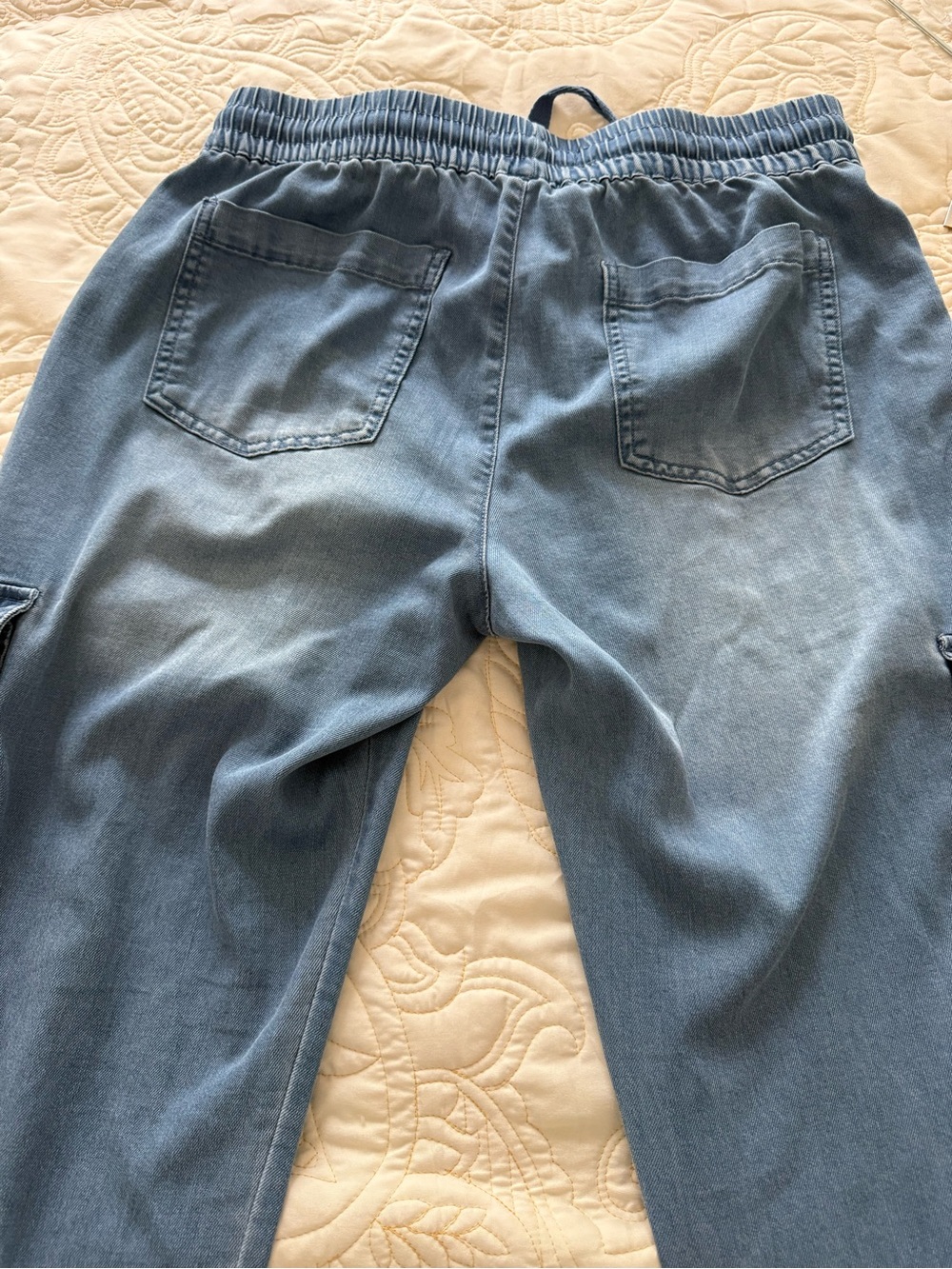 Sanctuary Women’s Blue Cargo Jogger Jeans - Casual Utility Pants - Picture 5 of 7